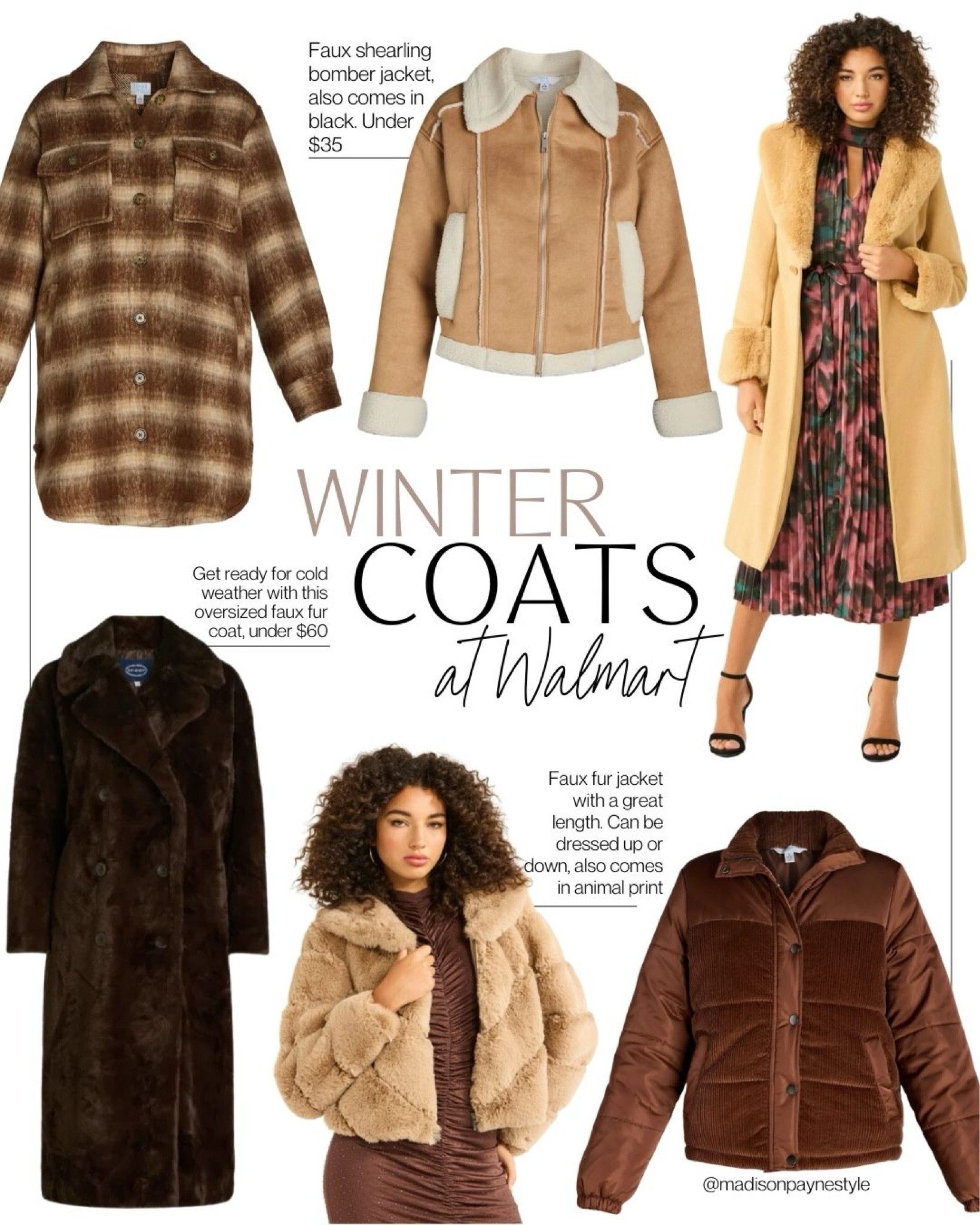 WALMART Winter Coats 🧥 whether you are looking for a faux fur coat, puffer jacket, or shacket, Walmart has what you are looking for! 

Winter coat, walmart, walmart coat, walmart jacket, winter jacket, walmart style, walmart fashion, walmart outfit, winter outfit, Madison Payne 

#LTKFindsUnder100 #LTKSeasonal #LTKStyleTip