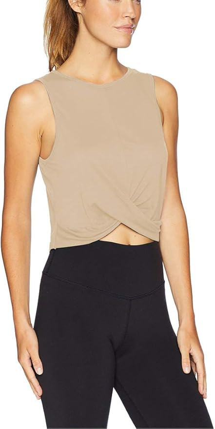 Mippo Workout Crop Tops for Women Fitness Clothes Sleeveless Twist Front Shirts | Amazon (US)