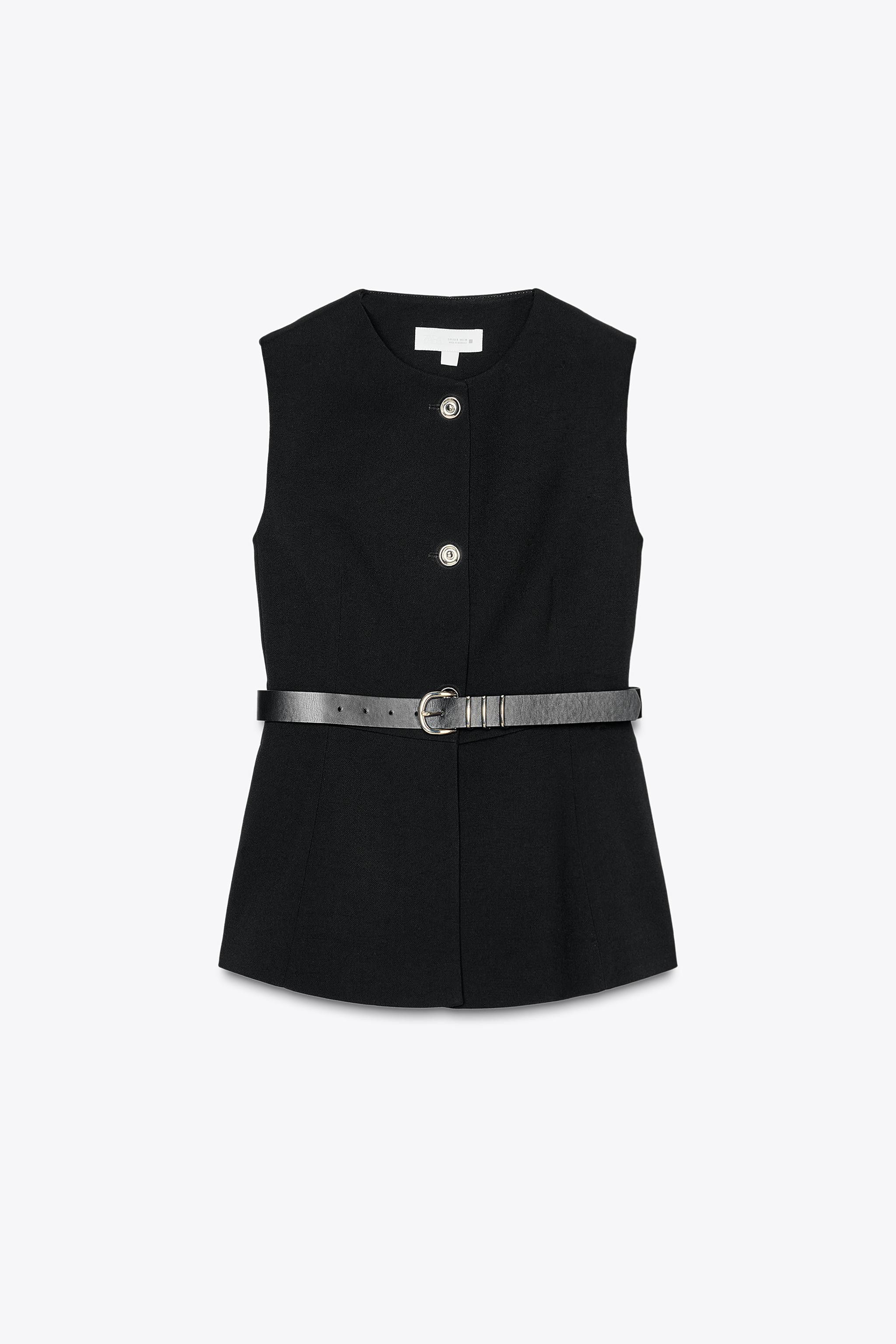 LONG BELTED VEST | Zara US