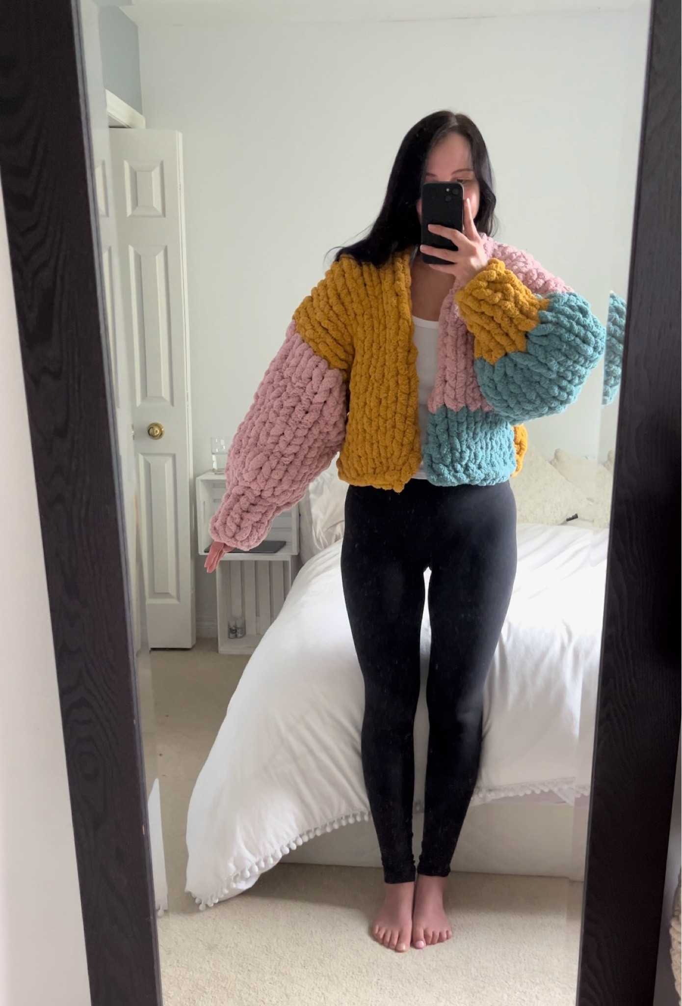 DYI chunky knit cardigan! Linked the yarn I used (tons of colours available!) 

#LTKstyletip