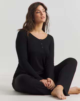 Pretty Secrets Slouchy Ribbed Lounge Set | Simply Be | Simply Be (UK)