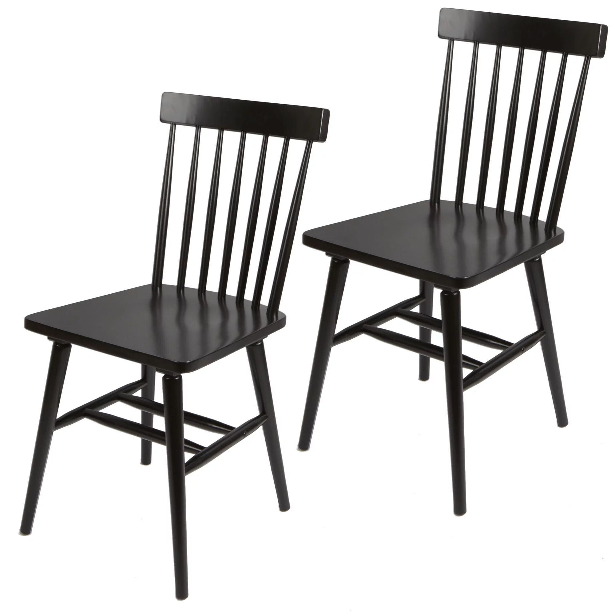 Better Homes & Gardens Gerald Black Dining Chairs, Set of 2 | Walmart (US)