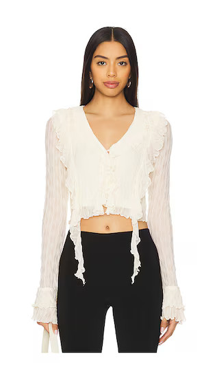 Lennox Top in Ivory | Revolve Clothing (Global)