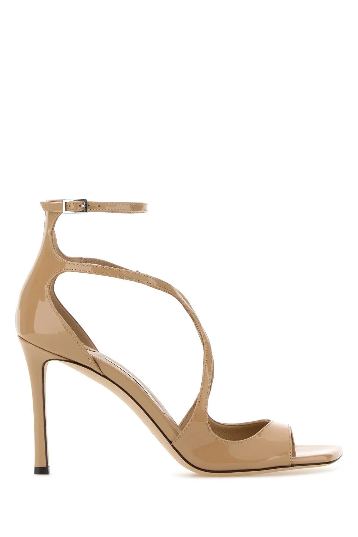 Jimmy Choo Azia 95 Sandal — Beige - 36.5 | Italist Inc.