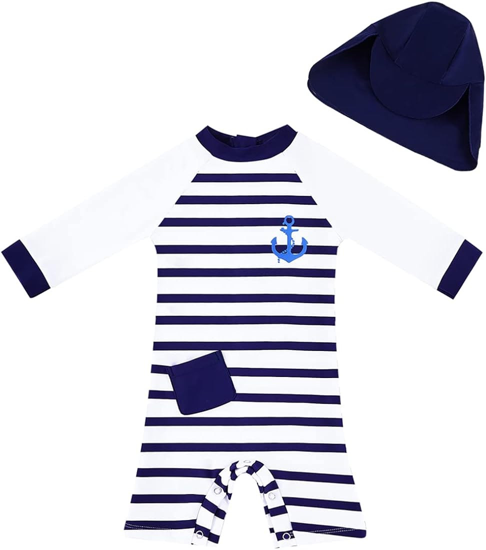 upandfast Baby Boy/Girl Swimsuit with Snap Bottom UPF 50+ Sun Protection Toddler One Piece Swimwear  | Amazon (US)