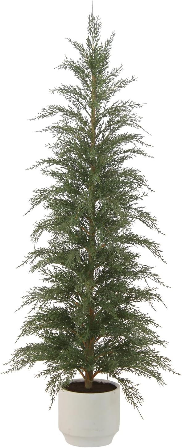CG Hunter Holiday Collection, 4 ft Faux Cedar Tree, Premium Artificial Indoor Cedar Tree Stands 4... | Amazon (US)