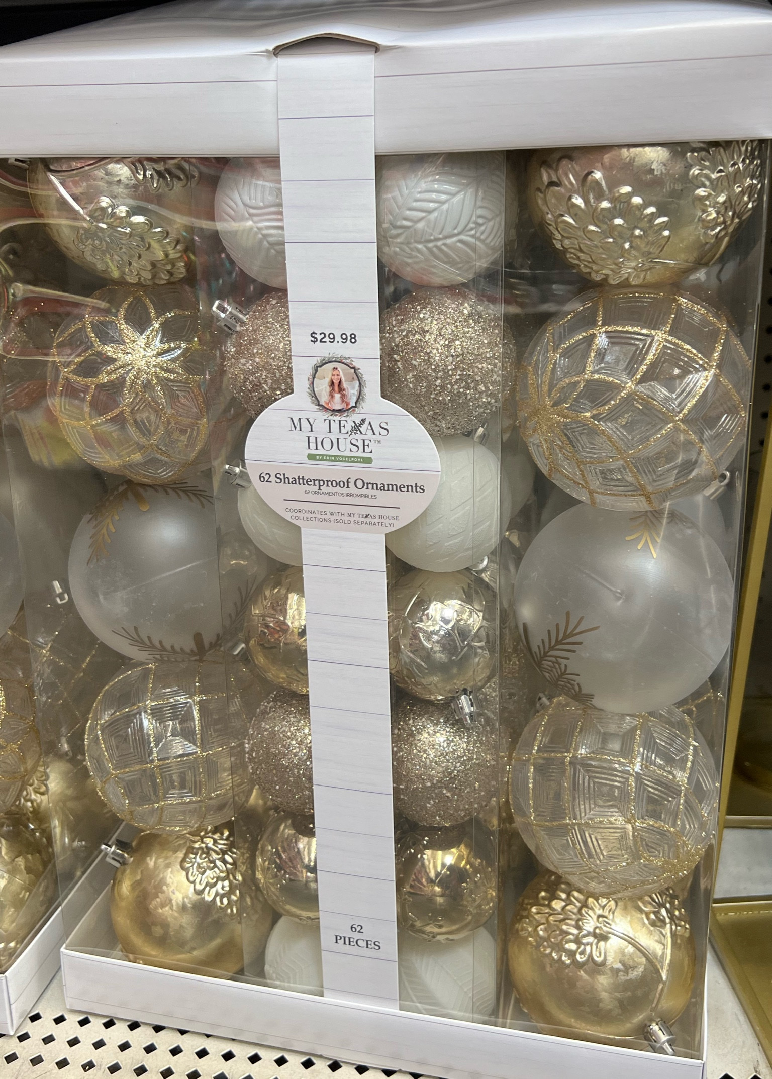 Gold and white ornaments 

#LTKHolidaySale #LTKHoliday #LTKSeasonal