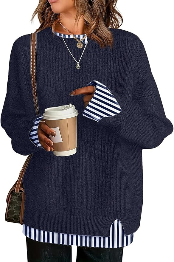 ETCYY Womens Sweaters School Teacher Outfits Oversized Fashion Fall Clothes | Amazon (US)