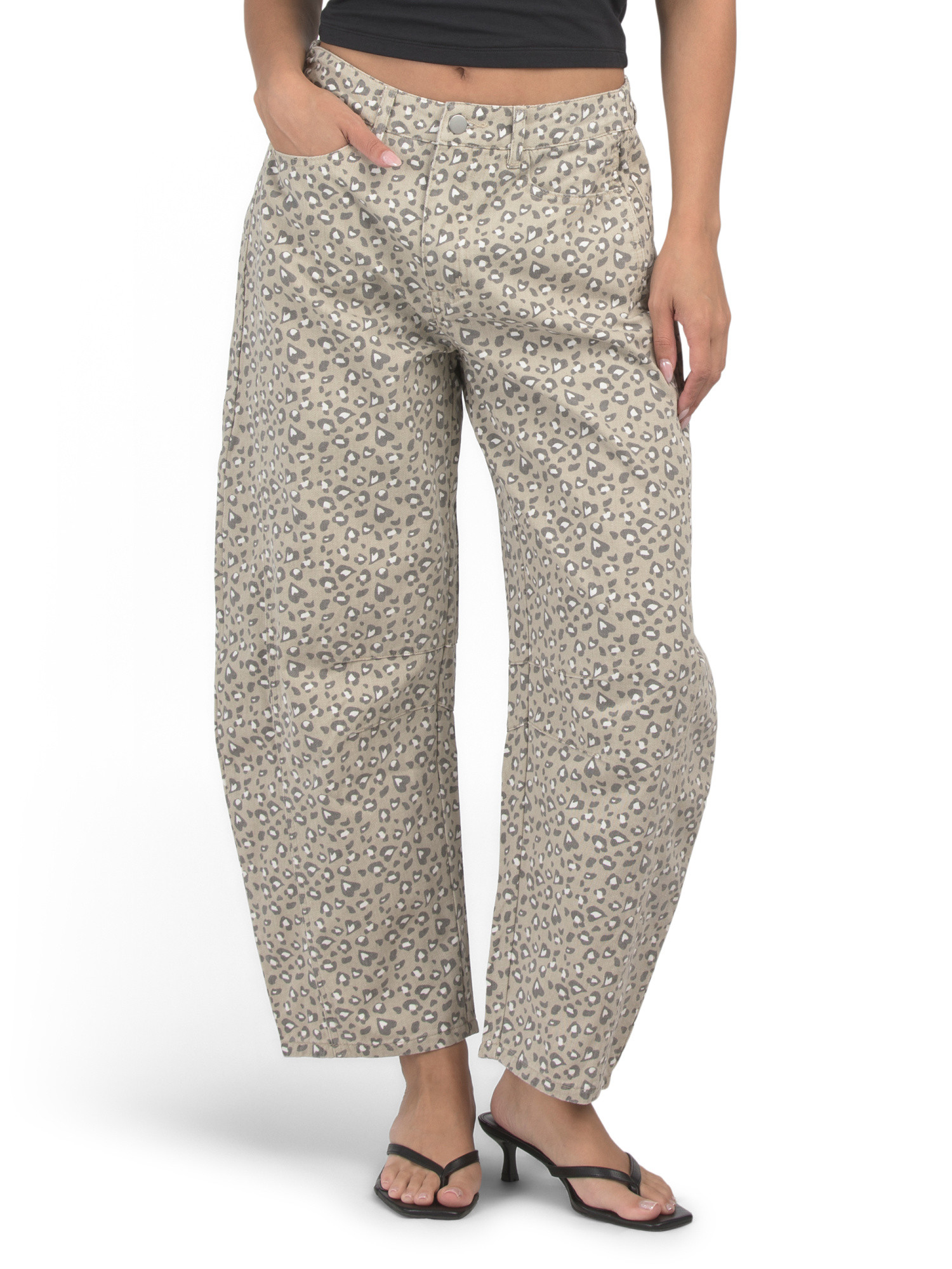 Animal Print Barrel Leg Pants | Pants | Marshalls | Marshalls