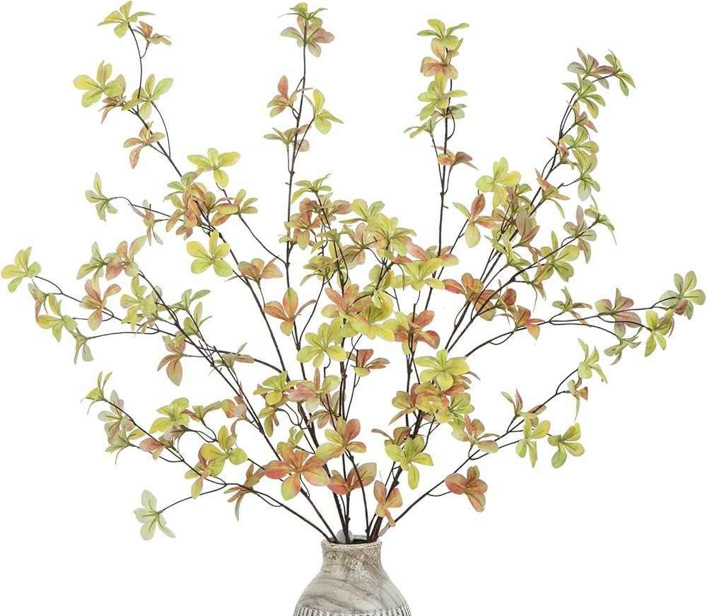 DuHouse 4Pcs Fall Greenery Stems 32" Artificial Fall Leaves Stems Branches for Vase Filler Home D... | Amazon (US)