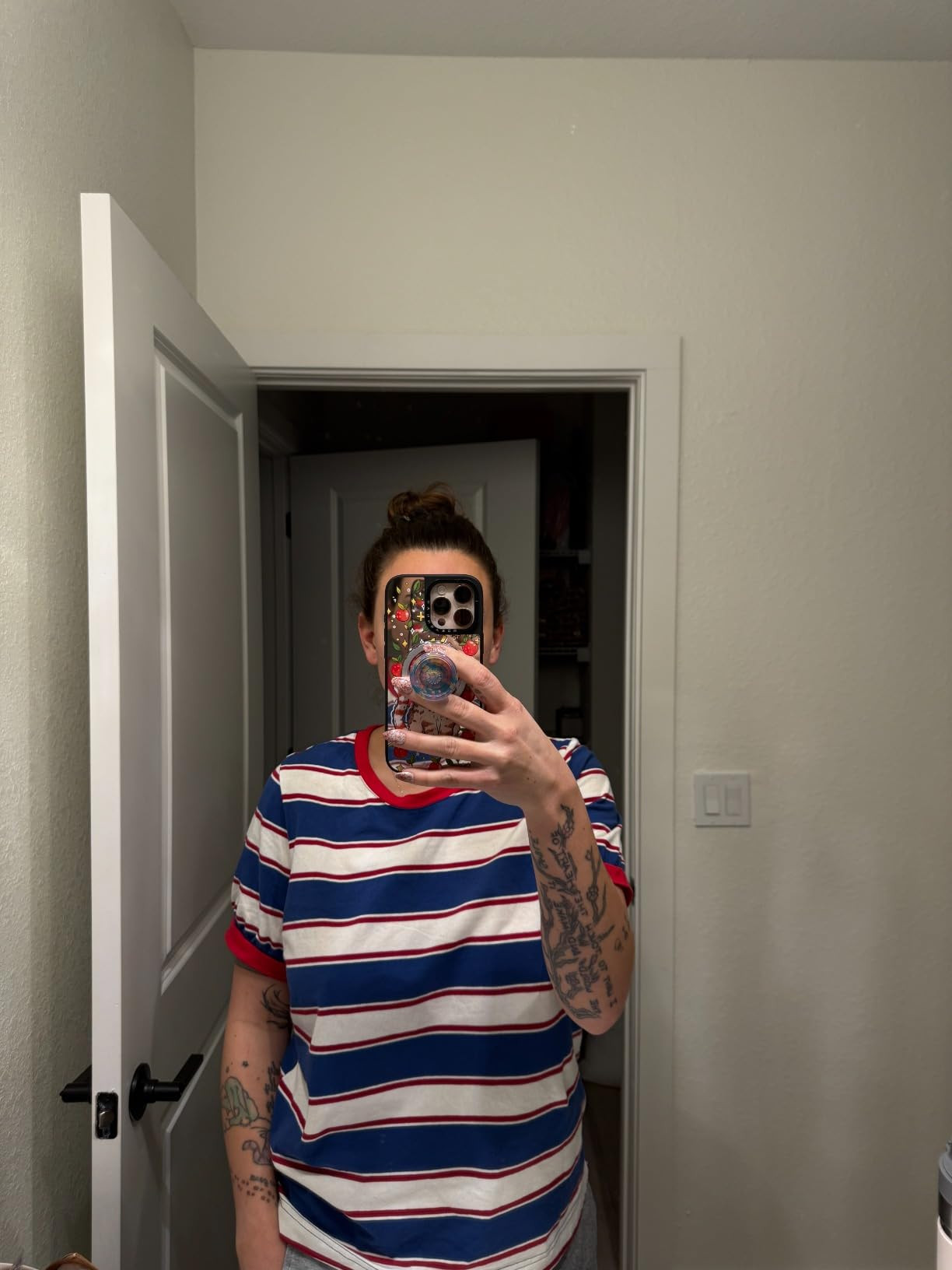 Dokotoo Womens Summer Tops 2025 Striped Color Block Short Sleeve T-Shirts Crewneck Casual Loose B... | Amazon (US)