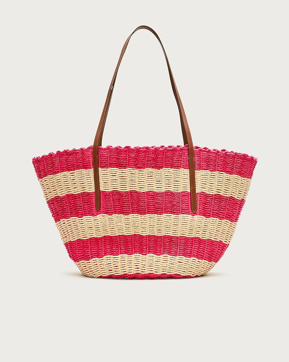 Como woven straw tote in stripe | J. Crew US