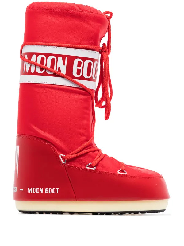 Moon Boot 'Icon' Schneestiefel | Rot | FARFETCH TR | Farfetch Global