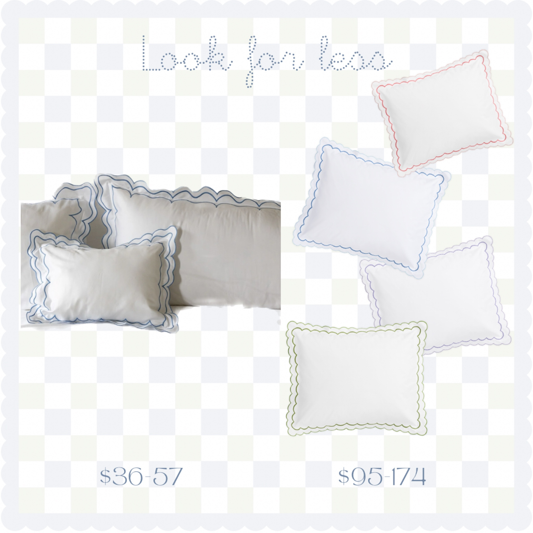 Scalloped pillow covers Etsy dupe of matouk! 

#LTKunder50 #LTKunder100 #LTKhome