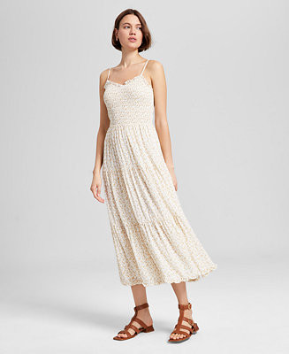 And Now This Women's Tiered Smocked-Bodice Midi Dress, Exclusively at Macy's - Macy's | Macy's