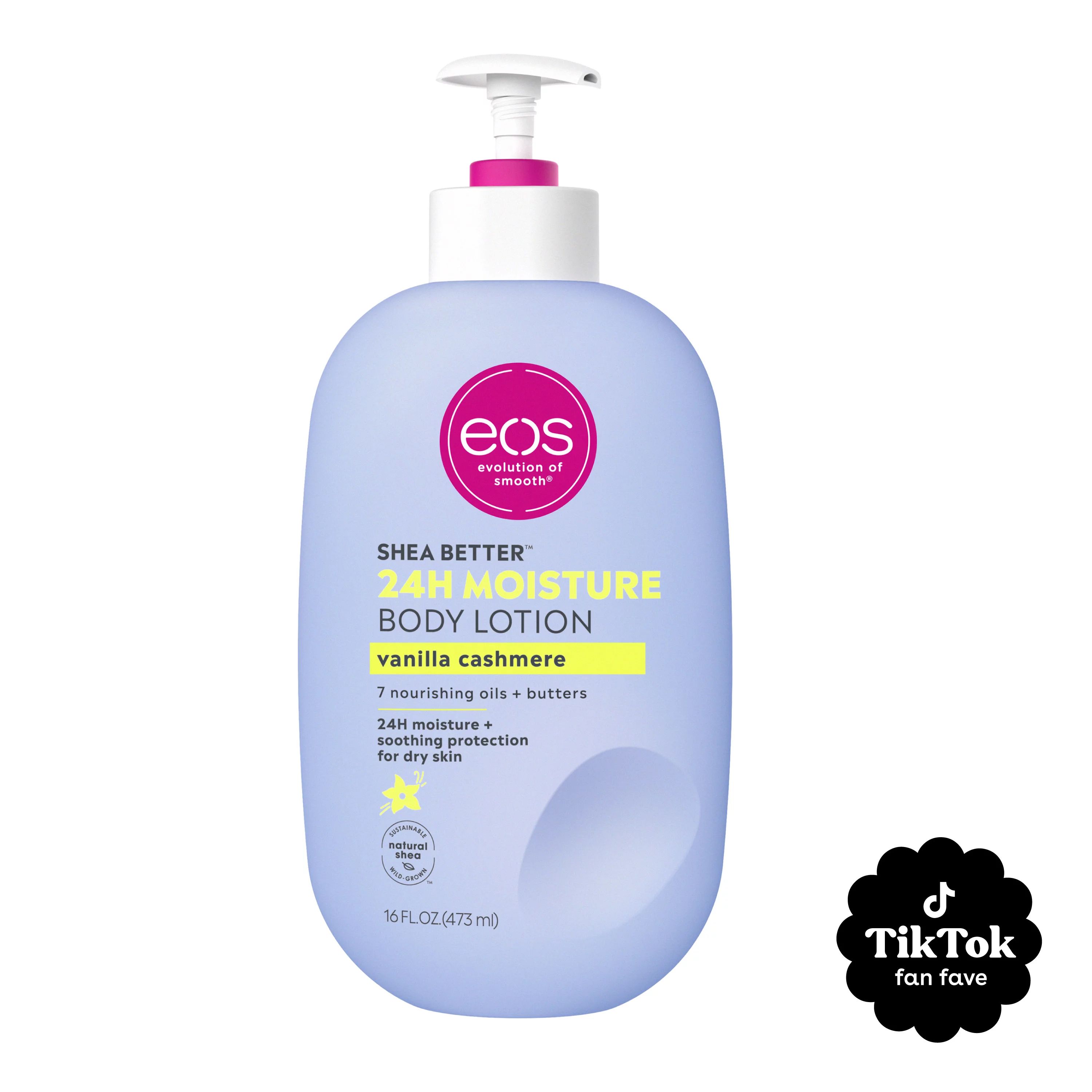 eos Shea Better Body Lotion for Dry Skin | Vanilla Cashmere |16 oz | Walmart (US)