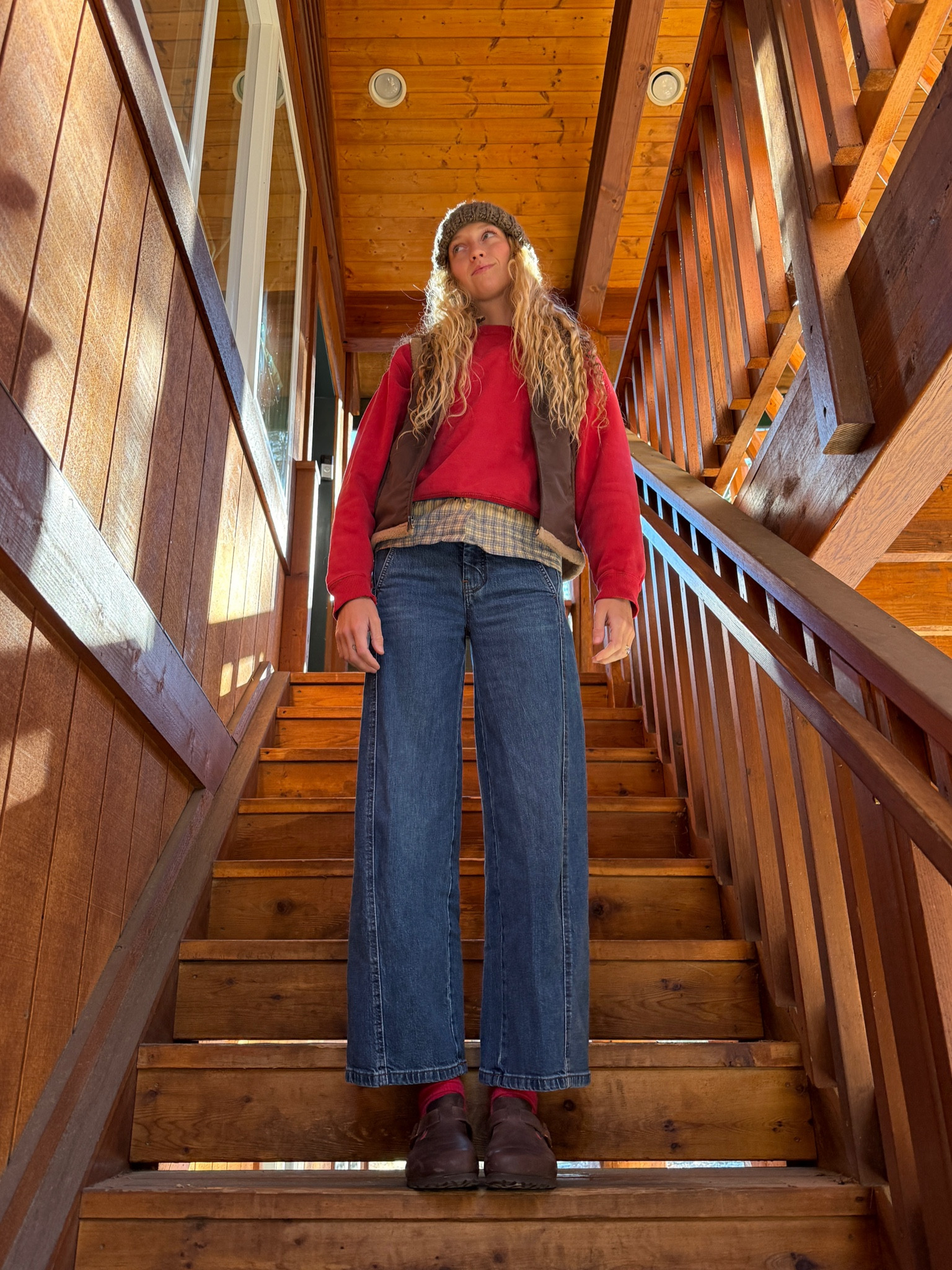 A cozy winter / fall fit. Love playing with layers & colors lately. These Anthropologie jeans have me in a chokehold  