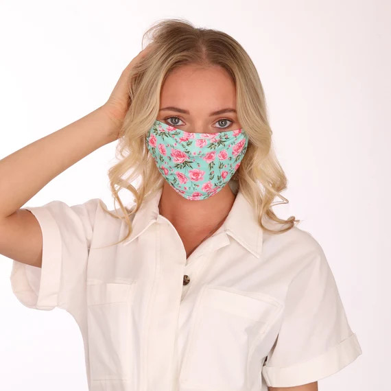 Flower Face Mask  Made in USA  Protective Face Mask  | Etsy | Etsy (US)