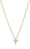 Roberto Coin "Tiny Treasures" 18k Yellow Gold Diamond Baby Cross Pendant Necklace (1/10cttw, G-H Col | Amazon (US)