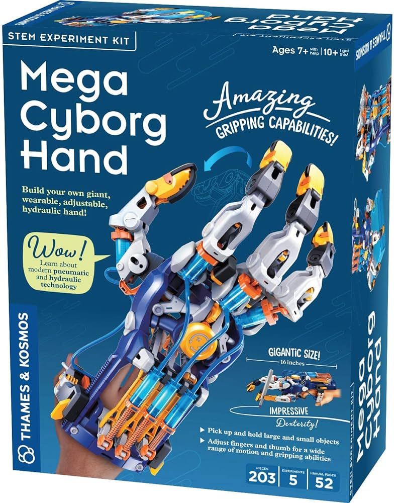 Thames & Kosmos Mega Cyborg Hand STEM Experiment Kit | Build Your Own GIANT Hydraulic Amazing Gri... | Amazon (US)