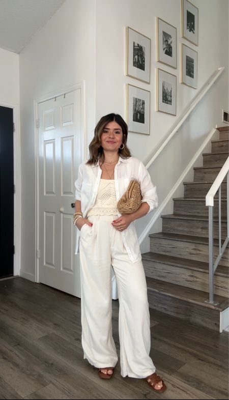 Another chic way to style this classic white linen button down shirt!
Linen pants via Abercrombie. Size 24 short
Linked similar crocheted cropped top

#LTKfindsunder100 #LTKfindsunder50 #LTKsalealert