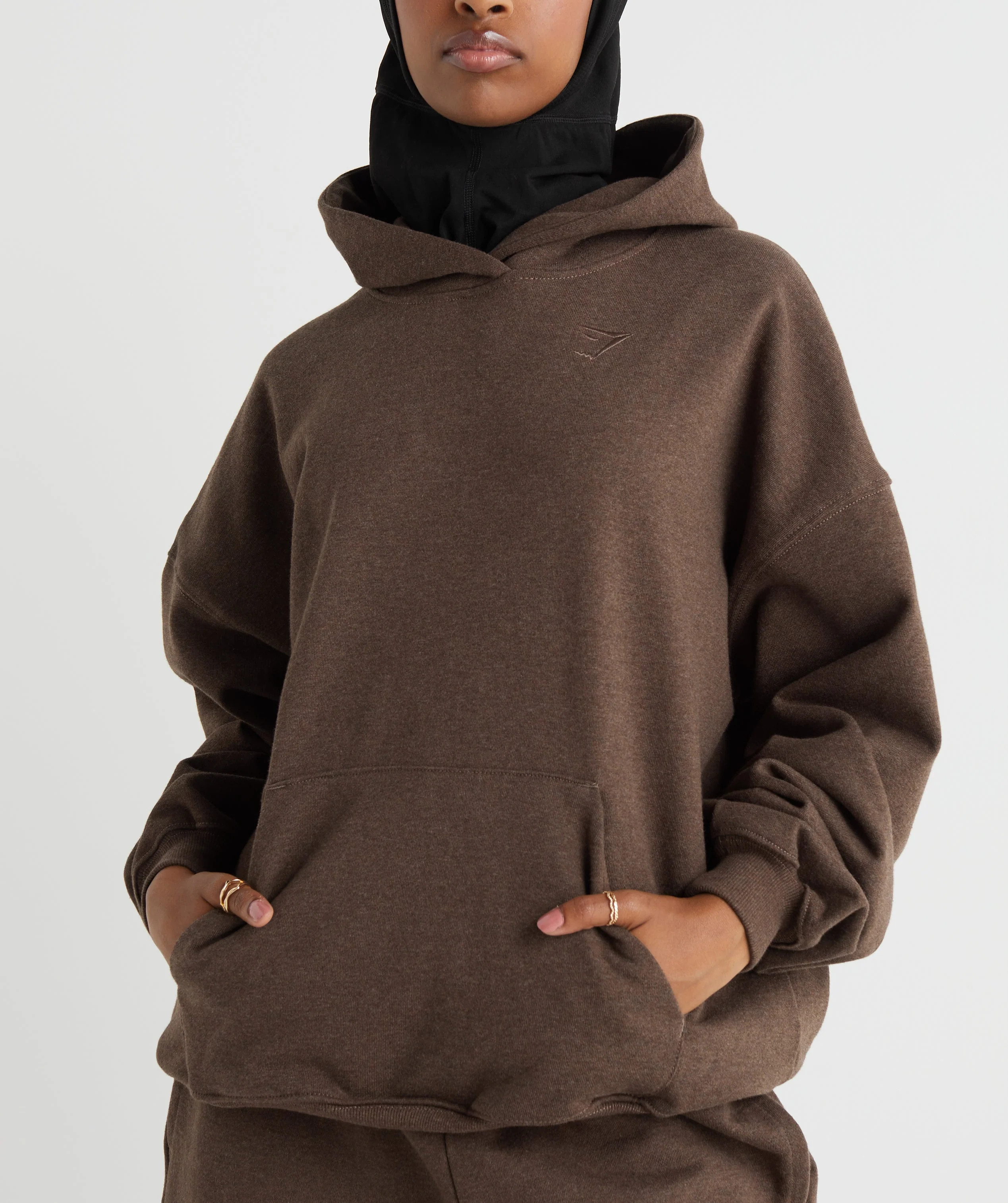 Gymshark Rest Day Sweats Hoodie - Cozy Brown Marl | Gymshark US