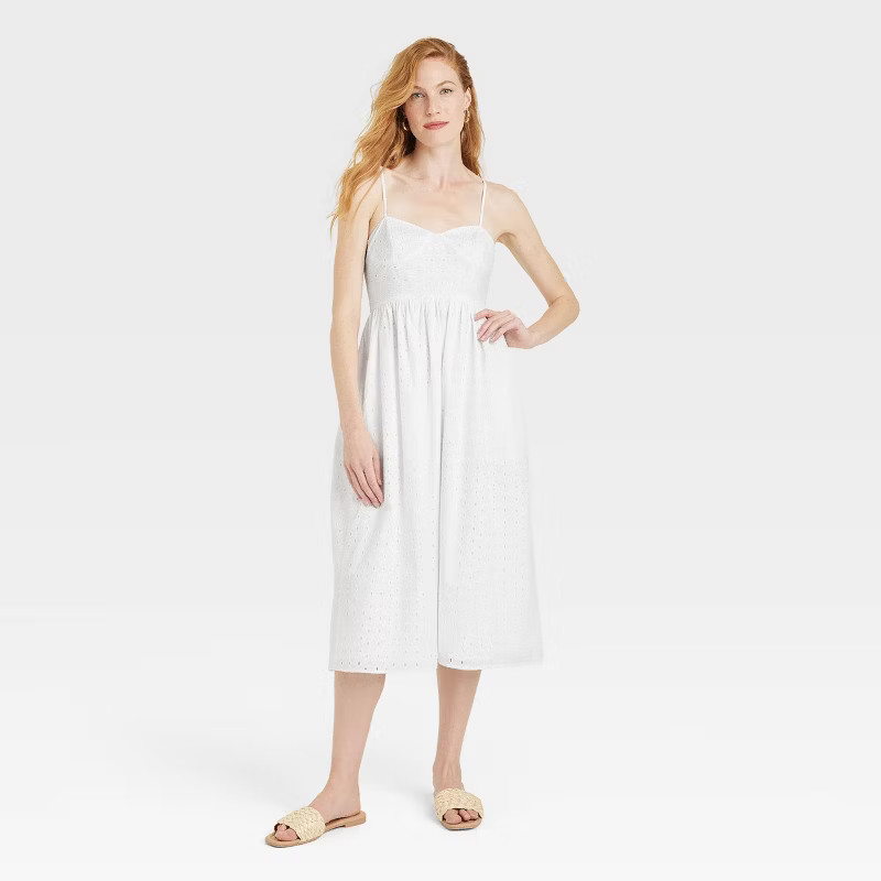 Women's Sleeveless Eyelet Sun Dress - A New Day™ | Target