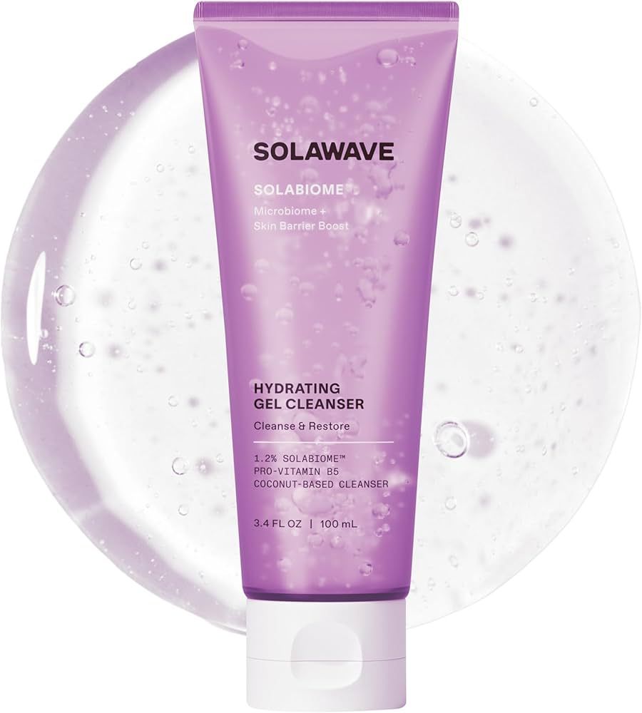 Solawave Gentle Gel Cleanser with Solabiome and Pro Vitamin B5, Hydrating and Soothing Formula wi... | Amazon (US)