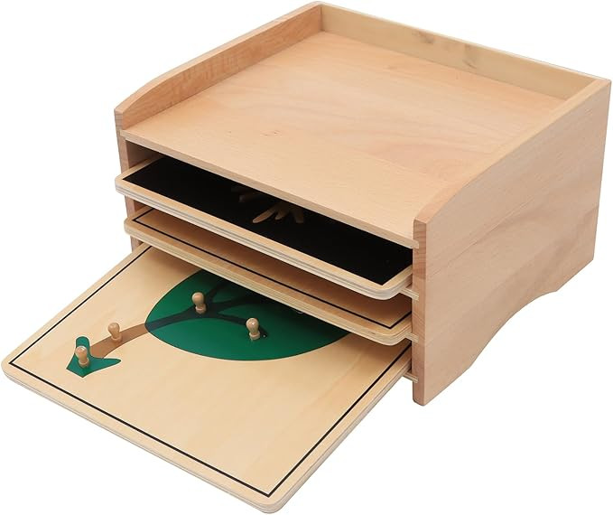 Adena Montessori Materials Botany Puzzle Cabinet (3 Puzzles Included) | Amazon (US)