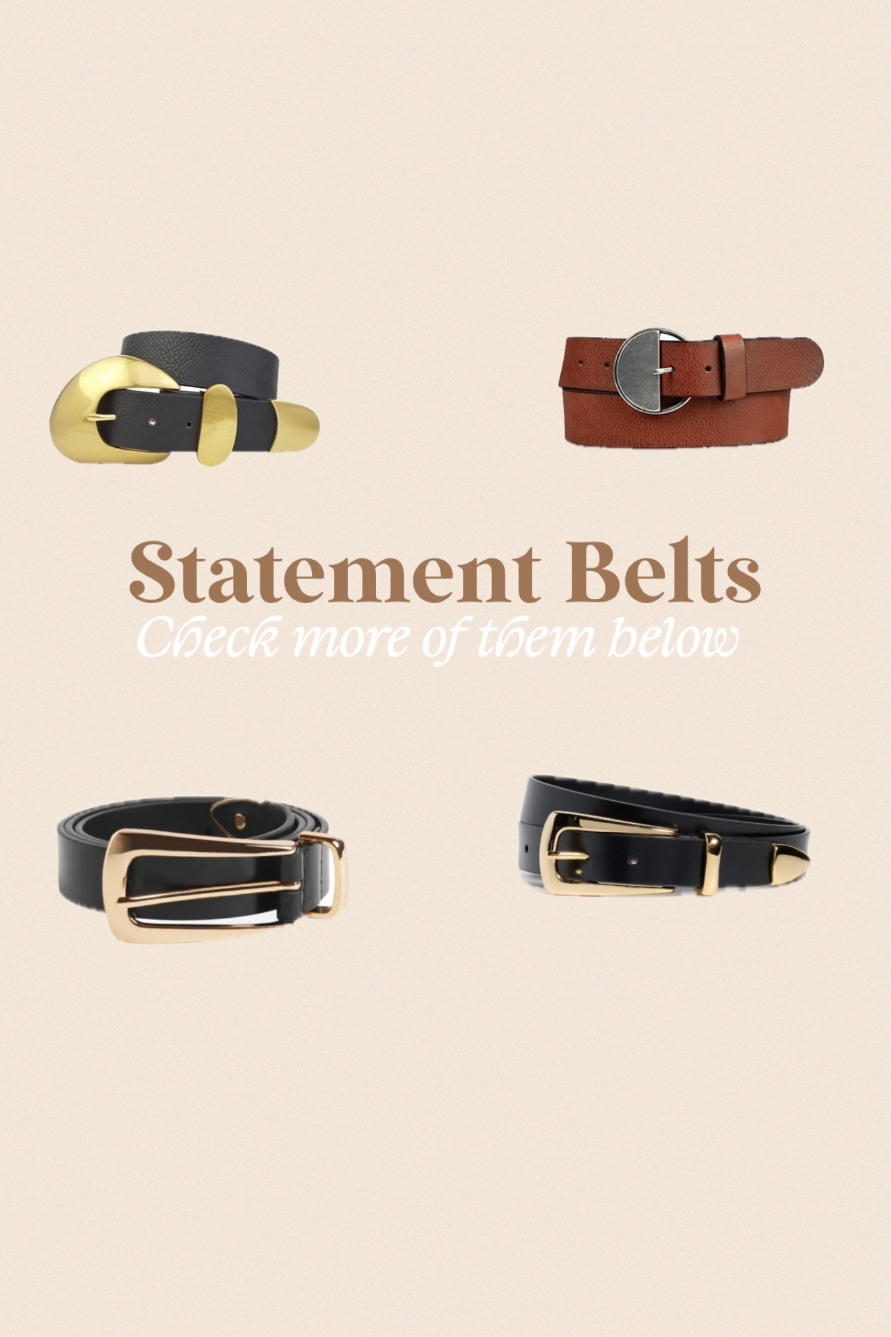 Current accessory obsession: Statement Belts. 💫 It’s the ultimate "finished look" secret. I’ve tagged a huge variety of my favorite finds below—from chic gold buckles to edgy studded leather. Which one is your favorite?

#StatementBelt #AccessoryStyle #StyleHacks #LTKunder50 #LTKaccessories #BeltStyle #OOTDDetails #WardrobeEssentials

#LTKFindsUnder50 #LTKootd