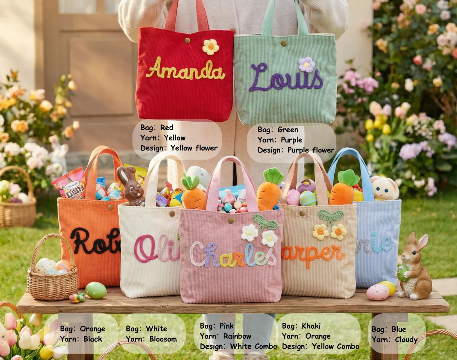 Personalized Name Tote Handbag: Custom Children's Gift,Custom Name Tote Handbag,Baby Shower Gifts... | Etsy (US)