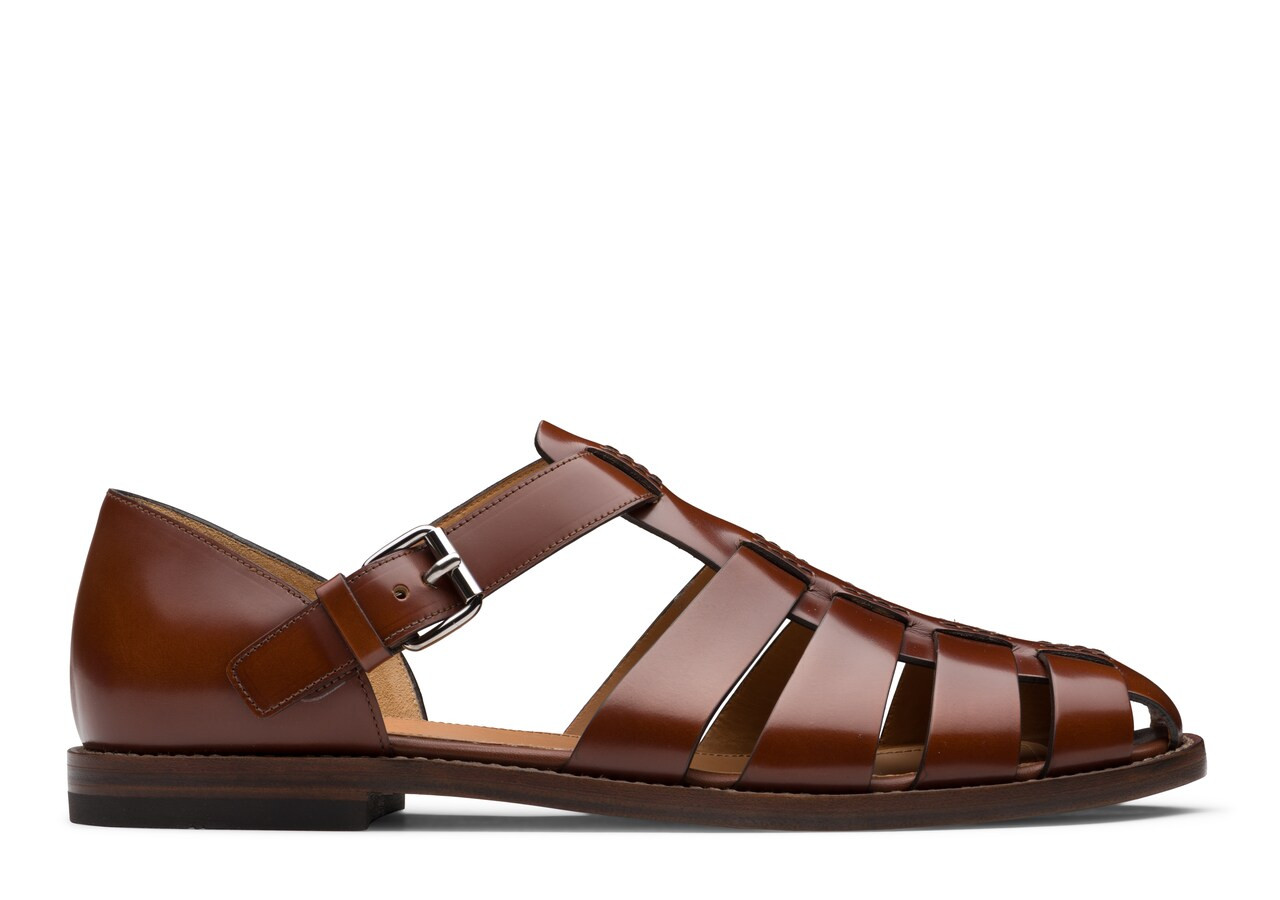 Fisherman Bookbinder Fume Leather Sandal Brown | Church's Footwear UK
