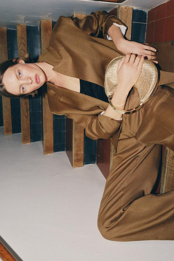 BAG WITH METALLIC HANDLE DETAIL | Zara US