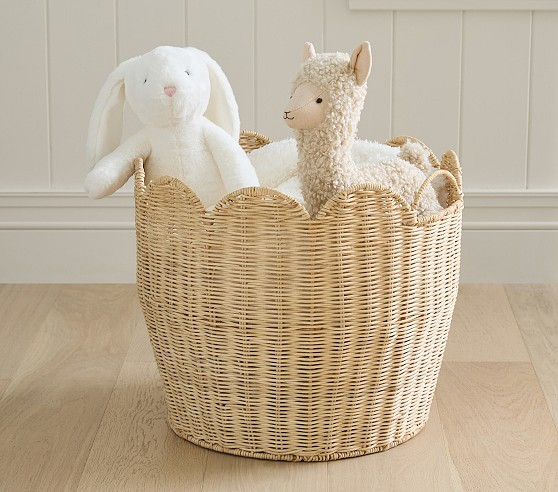 Palmer Scalloped Storage Bin | Pottery Barn Kids