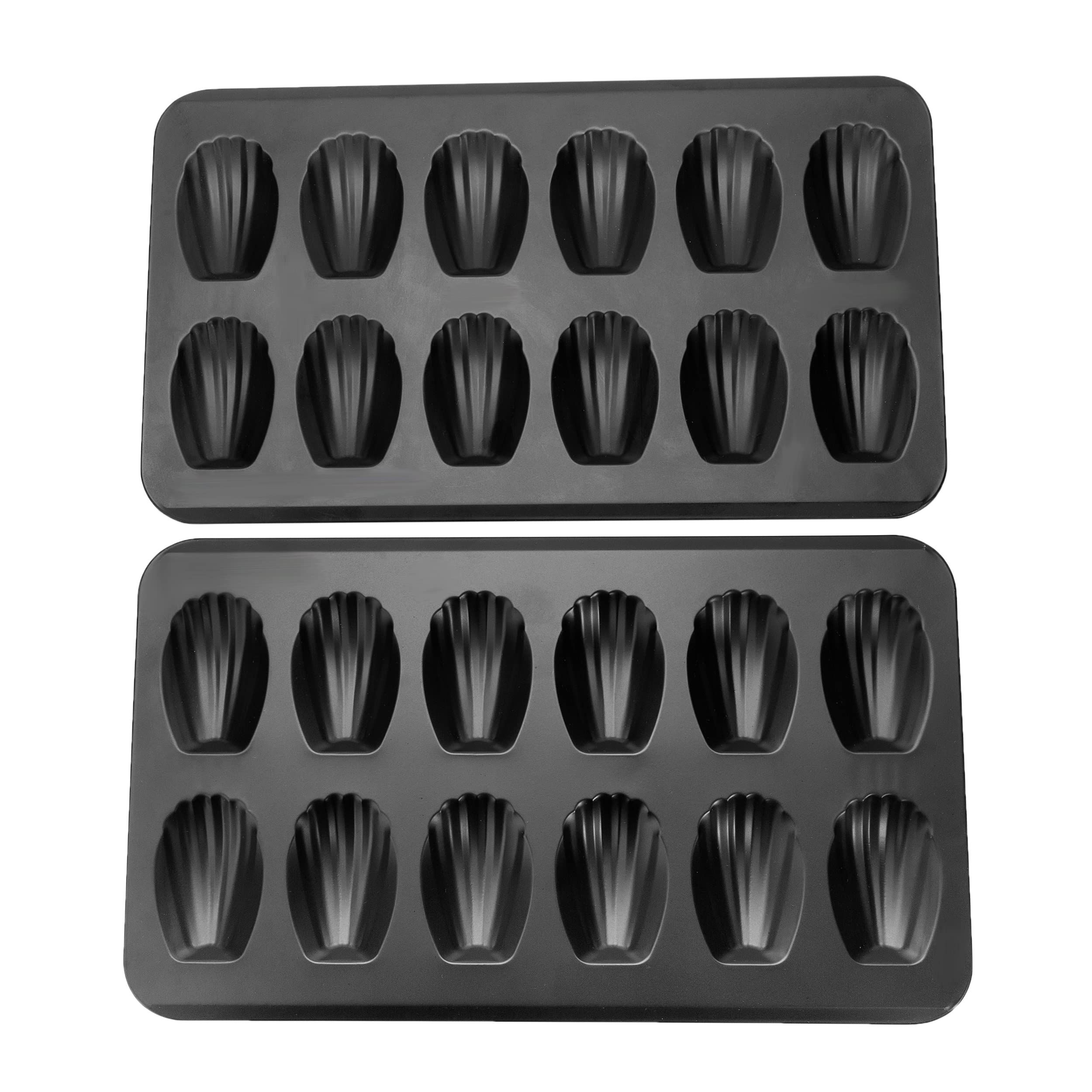 2 Pack Nonstick Madeleine Pan, 12-cup Heavy Duty Shell Shape Baking Cake Mold Pan. | Amazon (US)