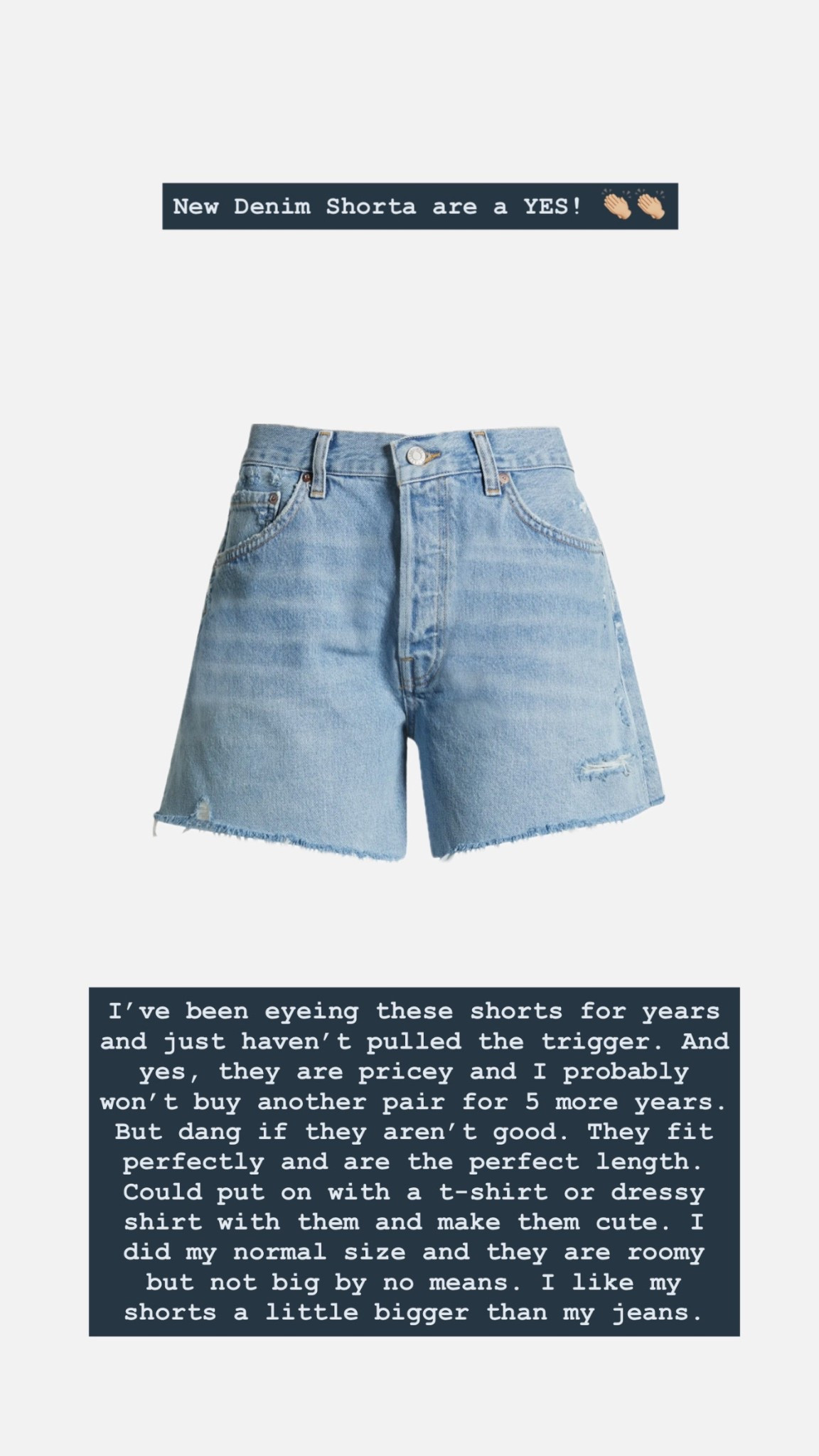 DENIM SHORTS!!!! Woohooo! I love them! And for me to say that, it’s a big deal because I do not like shorts. But sometimes you just have to wear the shorts. So if I’m going to be wearing them, I want them to be perfect, and these really are the perfect denim shorts. 👏🏼👏🏼👏🏼

#LTKStyleTip #LTKOver40