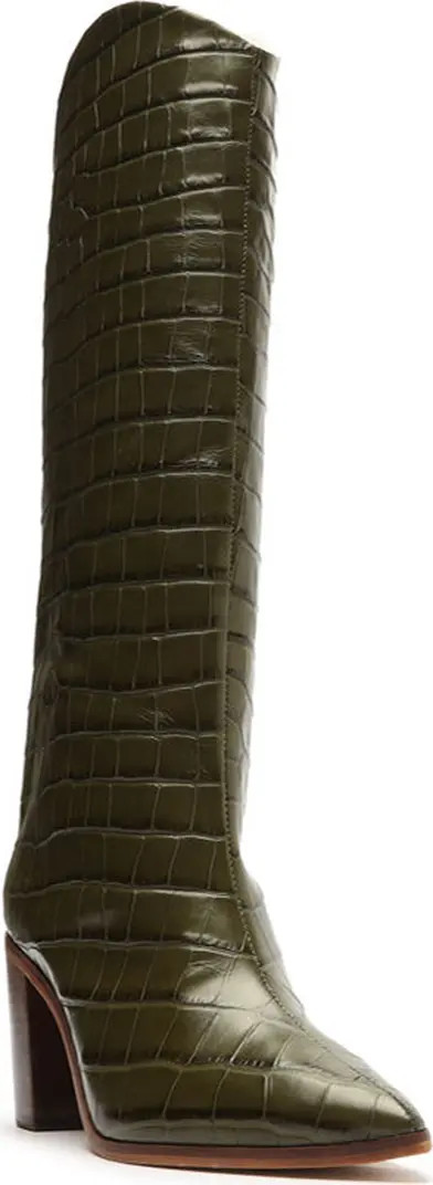 Maryana Block Pointed Toe Knee High Boot | Nordstrom