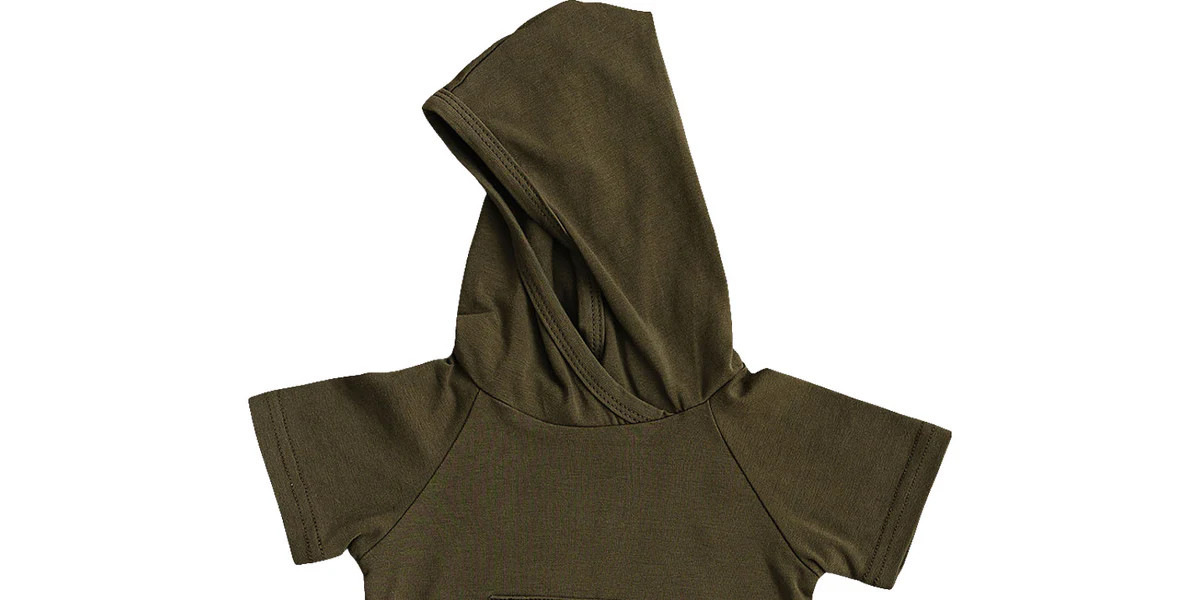 Olive Hooded Tee and Pocket Short Set | Mebie Baby