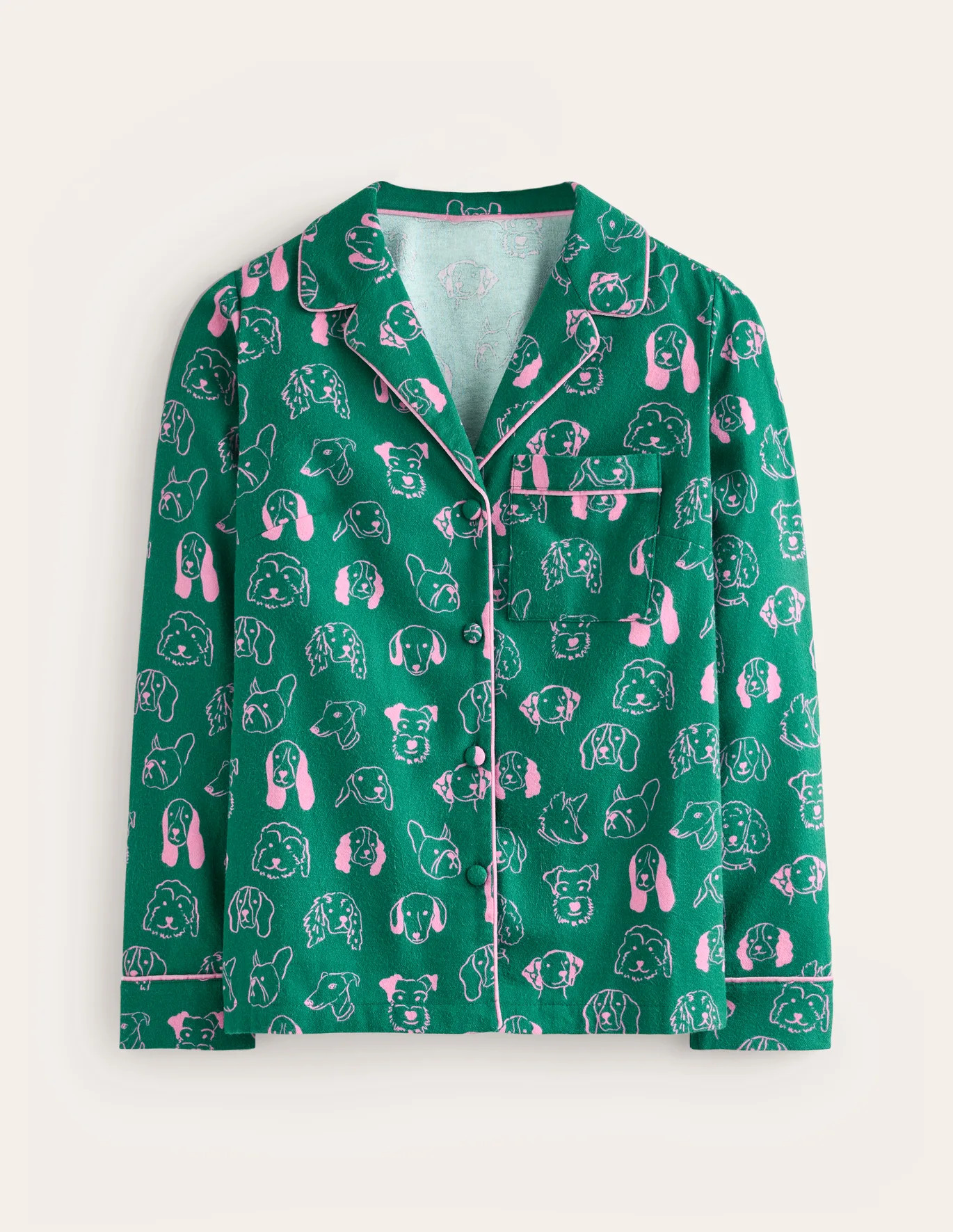 Brushed Cotton Pajama Shirt | Boden (US)