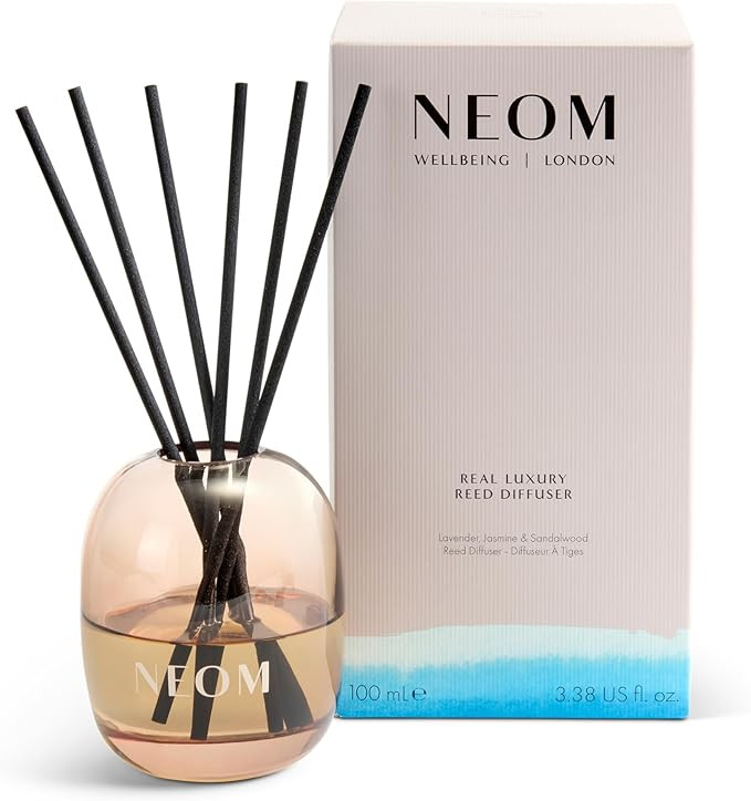 NEOM Real Luxury Reed Diffuser,100ml | Lavender, Jasmine & Sandalwood I 100% Natural Fragrances I... | Amazon (UK)