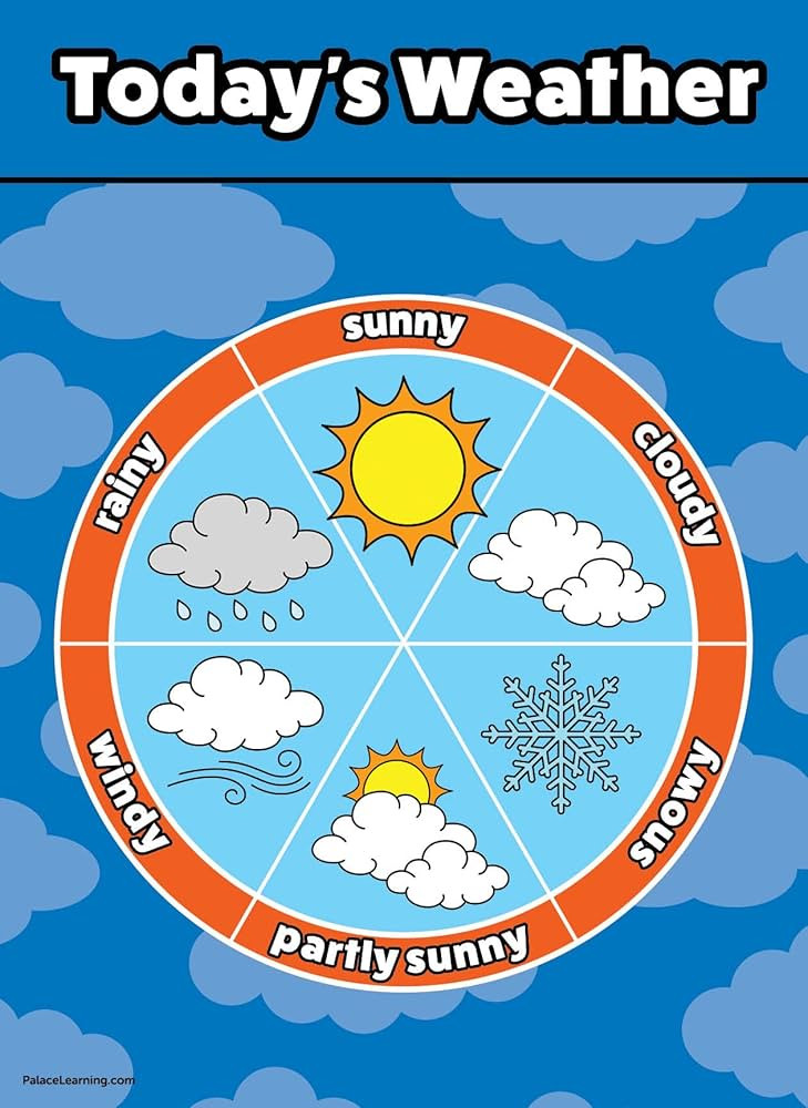 Weather Chart for Kids - Laminated 18" x 24" | Amazon (US)