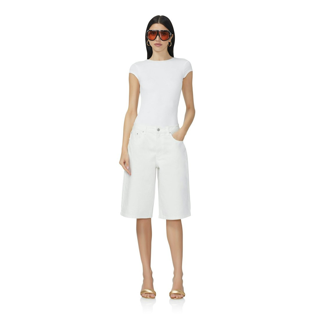 Derby Baggy Jorts - White | ShopAFRM