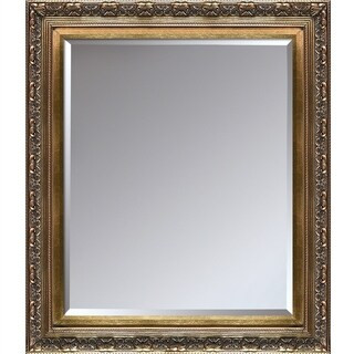 overstockArt Baroque Antique Gold Frame Mirror (29.5" x 25.5") | Bed Bath & Beyond