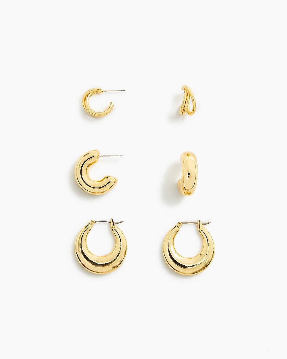Hoop earrings set-of three | J.Crew Factory