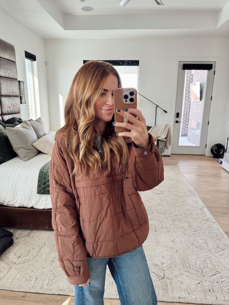 I own quite a few of these jackets because they’re so warm and fold down to basically nothing. Comes in a ton of colors too. I’m in the XS. @fpmovement 