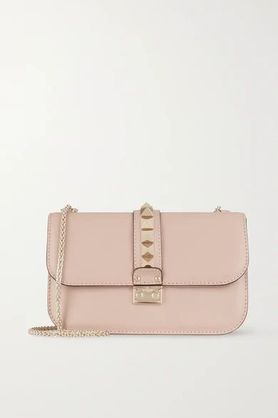 Valentino - Lock Medium Leather Shoulder Bag - Blush | NET-A-PORTER (US)