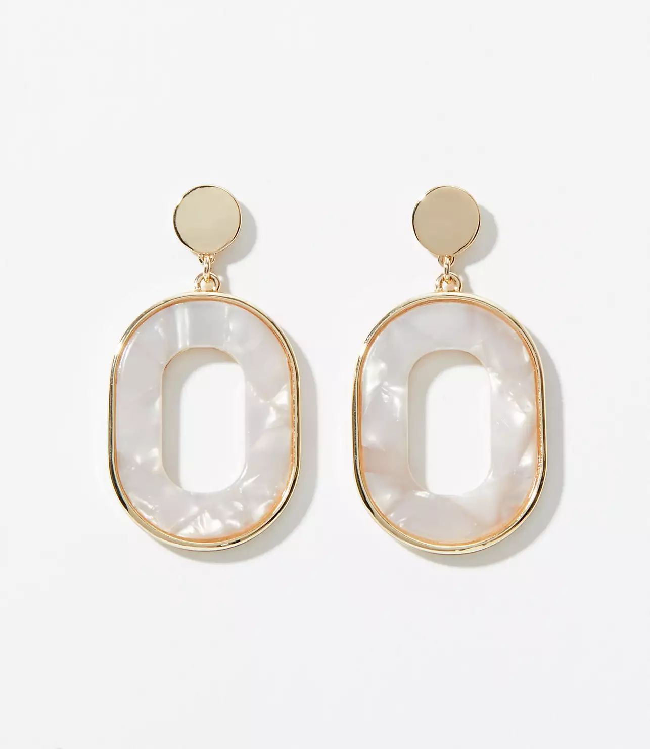 Metallic Resin Drop Earrings | LOFT