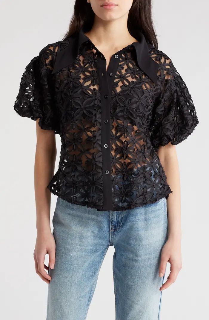 Floral Embroidered Button-Up Shirt | Nordstrom Rack