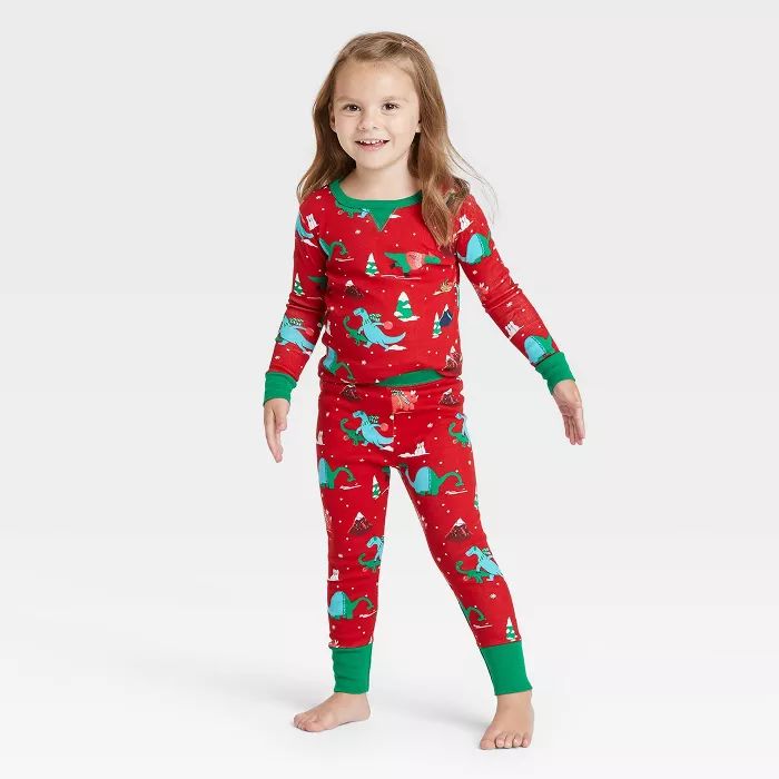 Target/Kids/Toddler Clothing/Toddler Boys' Clothing/Pajamas & Robes‎Toddler Holiday Dino Print ... | Target