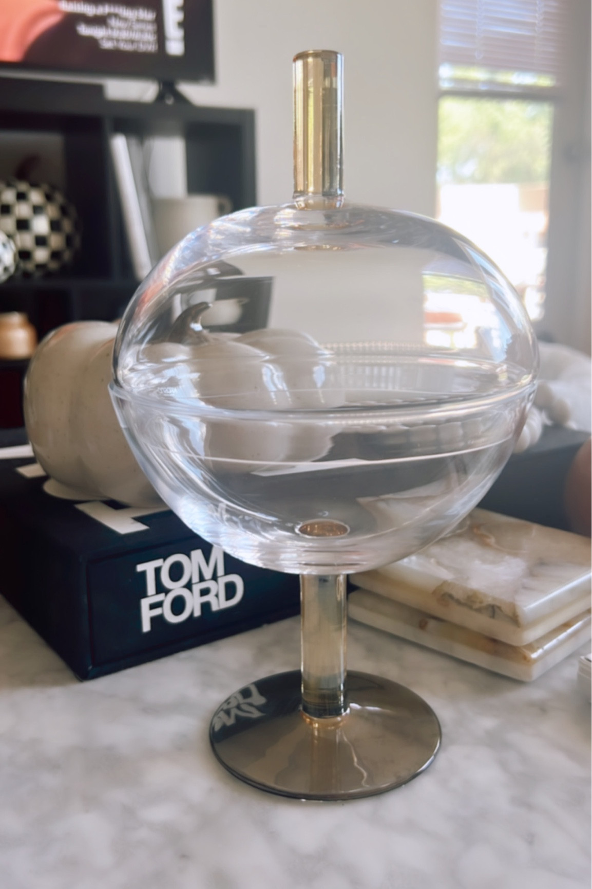 Bar Cart Decor - CB2 large size dish with lid 

Cookie jar
Glass dish with lid
Gold bar cart decor
Cb2 crate and barrel 

#LTKstyletip #LTKhome #LTKSeasonal